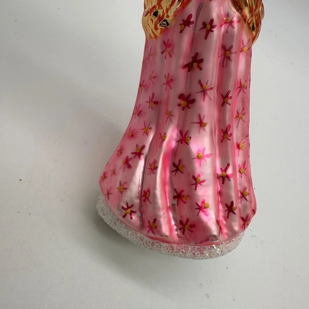 Christopher Radko HEAVENLY TRIUMPH 1996 Christmas Ornament, Angel, Horn, Pink‎